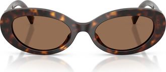 Dolce & Gabbana 53mm Oval Sunglasses in Havana /Dark Brown at Nordstrom