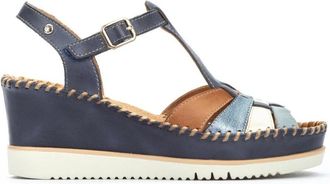 Pikolinos Aguadulce Sandal - Dames - Sleehakken - Blauw - 40 EU - Leer - Schoenen
