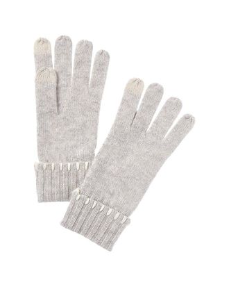 Bruno Magli Whipstitch Cuffed Cashmere Gloves