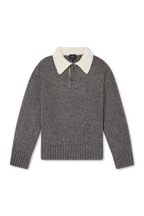 A.P.C. Flecked Wool Polo Sweater