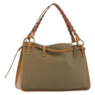 Gucci Pre-owned Shoulder Bags, female, Green, Size: ONE SIZE Pre-owned Vintage Tote Bag