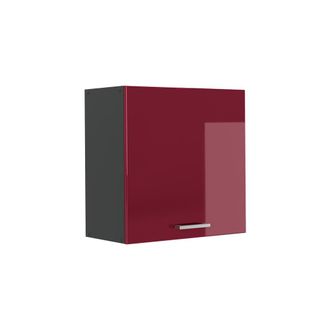 Vicco Armario Colgante R-line, Rojo De Alto Brillo/antracita, 60 Cm Con 1 Puerta, Vicco