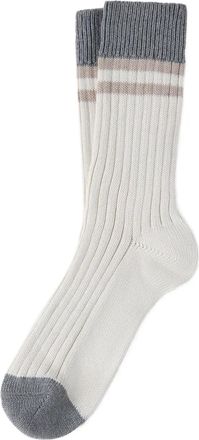 Brunello Cucinelli Gestreepte sokken - Beige