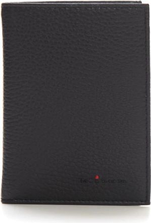 Kiton Verticale Portemonnee met Bankbiljet- en Kaarthouder Compartimenten - Heren - Portefeuilles - Zwart - ONE Size - Leer - Accessoires
