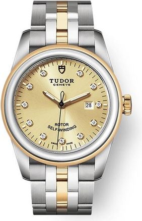 Tudor Glamour Automatic Diamond Champagne Dial Ladies Watch 53003-0006