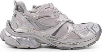 Balenciaga Sneakers, female, Gray, 5 UK, Trainers with Lettering Logo and Nylon/Leather