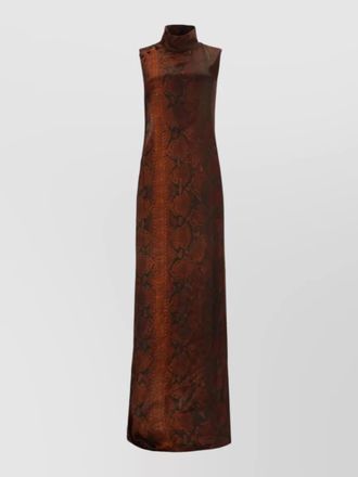 Jean Paul Gaultier python print maxi dress