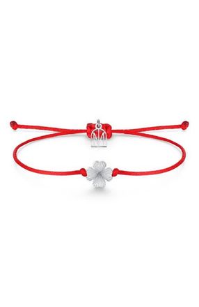 Mantra Clover Good Luck bracelet in Silver at Nordstrom
