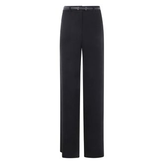 Max Mara Dames, Broeken, Zwart, Maat: S