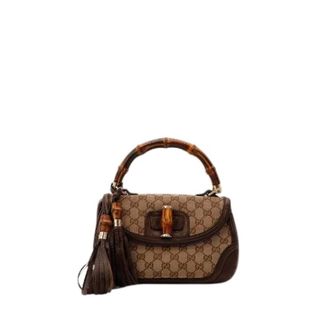 Gucci Pre-owned Le Bambou 1947 - Dames - Pre-owned - Beige - Maat: ONE Size Leer