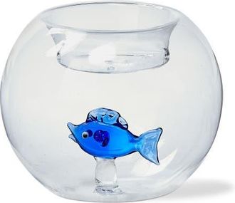 Tag Fish Globe Tealight Holder Blue Blue Glass Summer at Nordstrom