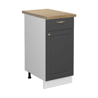 Vicco Mobiletto base per cucina Fame-Line, Antracite-oro, 40 cm, pl Rovere