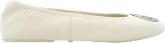 Tory Burch Reva Leather Travel Ballet Flats, Size 9.5