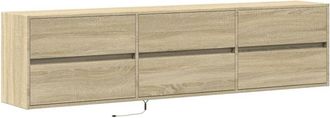 vidaXL Vidaxl - tv Wall Cabinet with led Sonoma Oak 180x31x45 cm