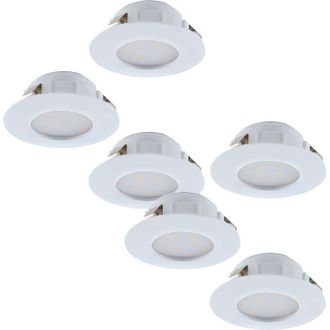Loops 2 PACK 3 PACK Flush Ceiling Downlight White Round Spotlight 6W Built in LED