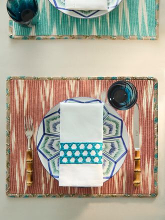 Table Love The Breakfast Handwoven Cotton Reversible Placemats (Set of 4)