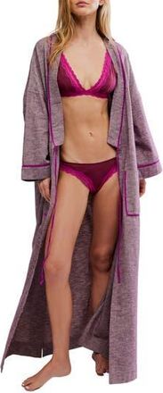 Free People Close to Home Cotton Flannel Robe in Cactus Flower at Nordstrom Rack, Size Medium/large