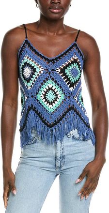 Elan Elan Fringe Bottom Tank Top