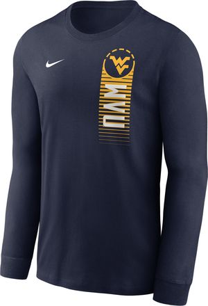 Nike West Virginia Primetime Nike Mens College Long-Sleeve T-Shirt in Blue | NKAC41SWVN-LY9