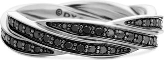 David Yurman Anello a fascia DY Helios in argento sterling con diamanti (6mm)