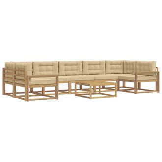 vidaXL Conjunto De Sof&aacute;s De Exterior Con Coj&iacute;n 6 Pcs Y Beige Vidaxl