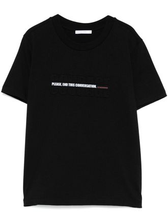 Patrizia Pepe T-shirt met tekst - Zwart