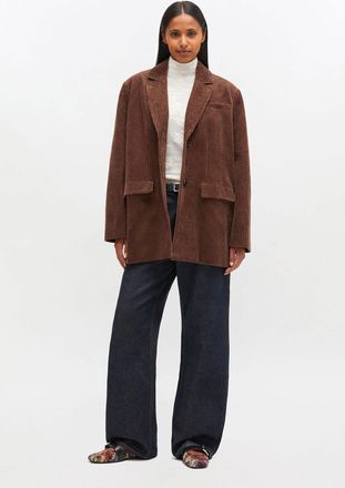 Ganni Brown Corduroy Blazer - Size XXS/XS Cotton