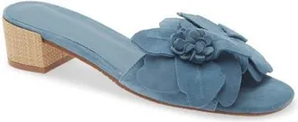 Chocolat Blu Baja Embellished Sandal in Blue Suede at Nordstrom, Size 6.5