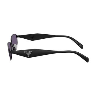 Prada 0PRD51S-7AB70W55 Acetate Rectangle Sunglasses - Black
