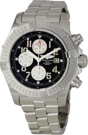 Breitling Pre-owned Breitling Avenger Chronograph Automatic Chronometer Black Dial Mens Watch A1337011/B973
