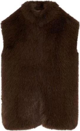 Liu Jo Witte Jassen - Dames - Bodywarmers - Bruin - S - Jassen
