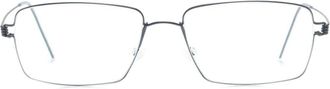 Lindberg Tim rectangle-frame glasses - unisex - Titanium - 55 - Blue