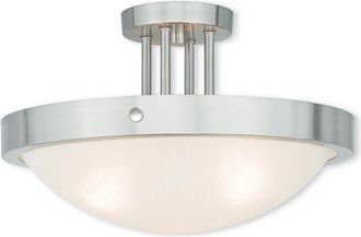 Livex Lighting Livex New Brighton 3-Light Brushed Nickel Ceiling Mount