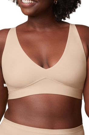 Harper Wilde Bliss Plunge Adjustable Bralette in Beige at Nordstrom, Size Xx-Large