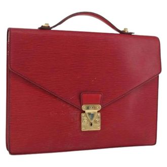 Louis Vuitton Pre-owned Handbags, female, Red, Size: ONE SIZE Pre-owned Vintage Epi Briefcase