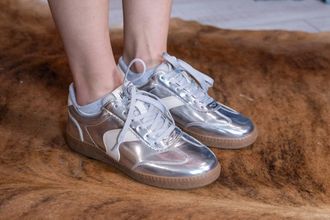 Corkys Footwear Womens Alert Mirror Metallic Sneakers In Silver