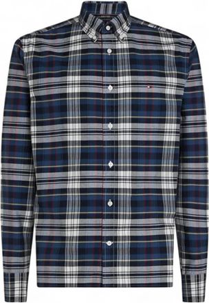 Tommy Hilfiger Heritage Plaid Oxford Shirt - Heren - Casual Overhemden - Blauw - 2XL - Katoen - Overhemden