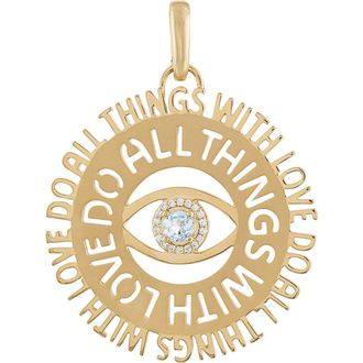 Eden Presley Do All Things with Love Pendant in Metallic Gold at Nordstrom