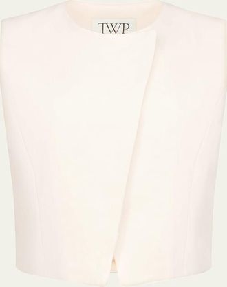 TWP High-Neck Hidden Placket Vest