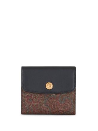 Etro Portafoglio con stampa paisley jacquard - Blu