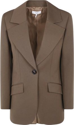 Chlo&eacute; Blazer Cl&aacute;sico - Jackets - Mujer - Marr&oacute;n - S