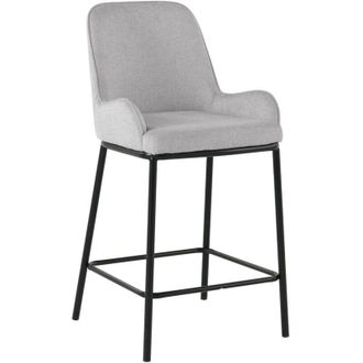 OEM Taburete Medio Tapizado Santo, Tela Gris