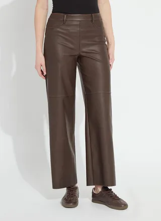 Lyss&eacute; Cortina Hi Waist Wide Leg Vegan Leather (30 Inseam)