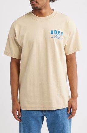 Obey Newstand Graphic T-Shirt in Sand at Nordstrom, Size Xx-Large