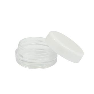OEM Envases Cosm&eacute;ticos Recargables, Dise&ntilde;o Transparente, 3 G, Tapa Blanca