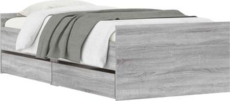 vidaXL Estructura De Cama Con Almacenamiento Gris Hormig&oacute;n 80 X 200 Cm Vidaxl