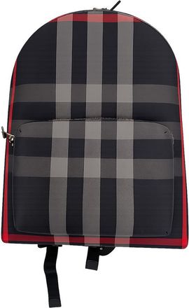 Burberry Jeff Mens Leather Backpack -Navy Grey - One Size