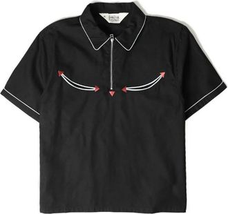 Brain Dead Camicia Flying Tiger - Nero