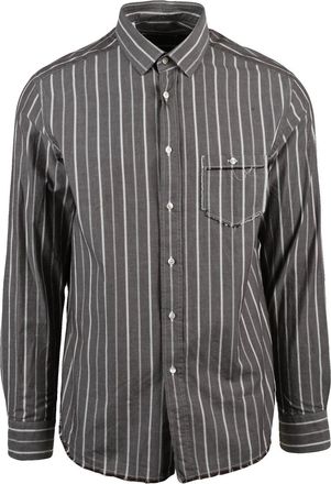 Deuxieme Shirt Grey Cotton Shirt