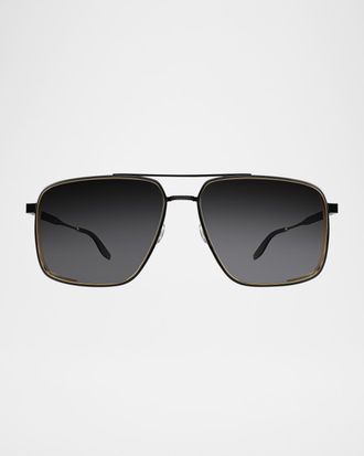Barton Perreira Men & apos;s Scaramanga 007 Titanium Aviator Sunglasses